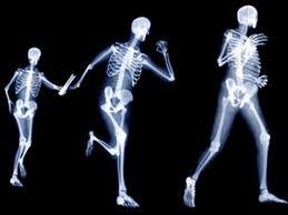 esqueletos humanos corriendo